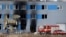 The aftermath of a fire at an industrial compound in Pardubice, Czech Republic, that authorities are investigating as terrorism.