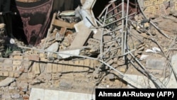 Разрушенное из-за взрыва строение в Багдаде.