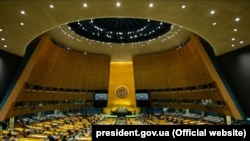 Владимир Зеленский на 76-ой сессии Генеральной ассамблеи ООН. Нью-Йорк, 22 сентября 2021 года. Иллюстрационное фото