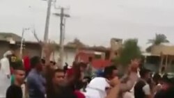 صحنه‌ای از راه‌پیمایی در اهواز. منبع: رسانه‌های اجتماعی