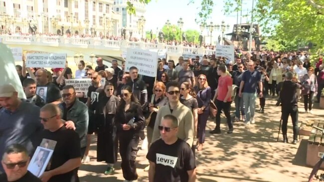 „Не умираме од несреќи, умираме од корупција“ - Марш во Скопје за одговорност за трагедијата во Кочани