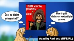 Azeri Campaign Poster: Vote For Me And I Will Be Your Shepherd (RFE/RL Azerbaijani Service)