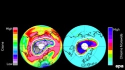 Арктикадагы озон катмарында байкалган өзгөрүүлөр, 2011-жылдын март айы.