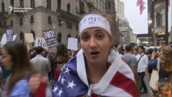 New Yorkers Protest After Trump's Charlottesville Remarks