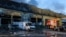 A fire broke out in a warehouse after a Russian rocket attack in the Bucha District near Kyiv on  August 1.