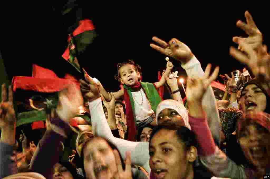 More jubilation in Benghazi following the news from Tripoli