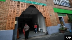 The Mosque Islah in Montreuil, on the outskirts of Paris, on September 9. Earlier that day, pigs’ heads were discovered at the building's entrance.