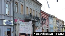 Sa protesta u Novom Sadu, 23. april 2017.