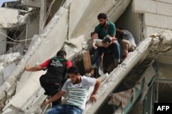 Наступствы новага авіяналёту, 21 верасьня, на бальніцу ў прыгарадзе Алепа