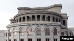 National Opera building on Liberty Square in Yerevan