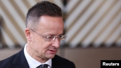 Ministrul de externe al Ungariei, Peter Szijjarto la Bruxelles, în Belgia, pe 16 martie 2026.