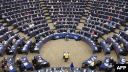 Presidentja e Komisionit Evropian, Ursula von der Leyen, mban fjalim gjatë debatit "Gjendja e Bashkimit Evropian" si pjesë e një seance plenare të Parlamentit Evropian në Strasburg. 14 shtator 2022.