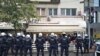 Serbia - Belgrade - Police cordon near the place where EuroPride is planned to begin