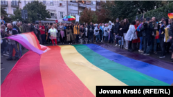 Europrajd u Beogradu 2022. Usvajanje zakona o istopolnim zajednicama jedan je od glavnih zahteva LGBT+ zajednice u Srbiji.