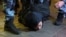 Russian police officers detain a man during an opposition rally in Moscow. (file photo)