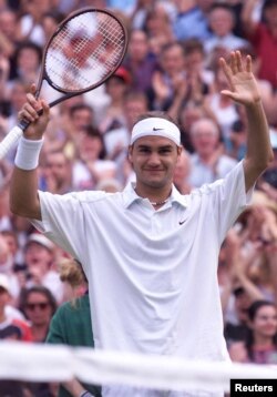 Федерер след победата над Сампрас през 2001 г.