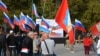 A rally and concert is held on September 23 in support of the Russian-organized referendums in the occupied areas of Ukraine in Sevastopol, Crimea, where Moscow staged a similar vote in 2014 following its seizure of the region by force from Ukraine.