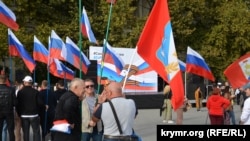 A rally and concert is held on September 23 in support of the Russian-organized referendums in the occupied areas of Ukraine in Sevastopol, Crimea, where Moscow staged a similar vote in 2014 following its seizure of the region by force from Ukraine.