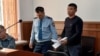 Erzhan Elshibayev (right) in court earlier this month