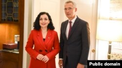 Predsjednica Kosova Vjosa Osmani i šef NATO-a Jens Stoltenberg, Njujork 22. septembra 2022.