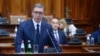 "Realna politika ne može da počiva na mitovima i fantazmagorijama", poručio je predsednik Srbije Aleksandar Vučić pred parlamentom, podnoseći izveštaj o Kosovu 13. septembra. 
