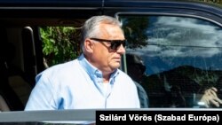 Orbán Viktor megérkezik a kötcsei piknik fideszes rendezvényre 2022. szeptember 10-én
