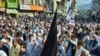 Hundreds of people protest in Swat on September 18, criticizing the government for failing to prevent the return of the Pakistani Taliban.