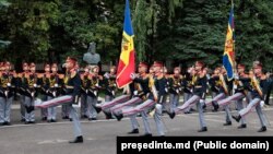 Militari moldoveni la ceremonia oficială dedicată aniversării a 31-a de la crearea Armatei Naționale, 3 septembrie 2022