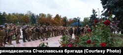 Президент Володимир Зеленський під час візиту в деокуповане місто Ізюм 14 вересня