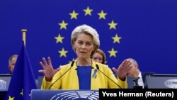 Ursula von der Leyen évértékelője Strasbourgban 2022. szeptember 14-én