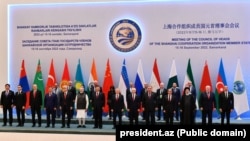 رهبران کشور های عضو سازمان همکاری شانگهای که در ازبکستان گردهمایی را برگزار کرده بودند