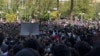 Students from the Tehran Polytechnic university protest in the streets of the capital on September 19 against the death of 22-year-old Mahsa Amini. 