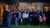 These Romanians gathered on September 18 to mourn the death of Queen Elizabeth II in the yard of a property in Viscri, Romania.<br />
&nbsp;