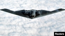 A B-2 Spirit stealth bomber flies after taking off from the Whiteman Air Force Base in Missouri. (file photo) 