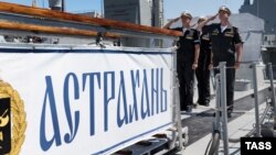 Военнослужащие Каспийской флотилии ВМФ России в Астрахани, иллюстративное фото