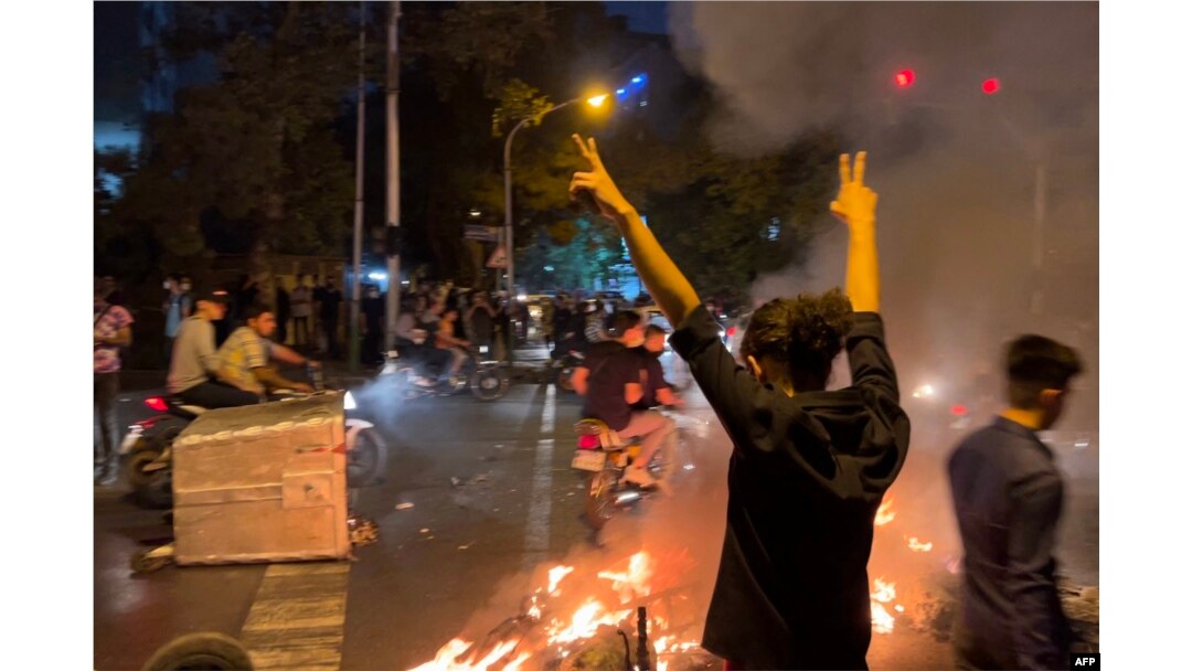 Protests rapidly spread across the country after the death in custody of Mahsa Amini, 22.