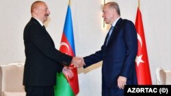 Президент Азербайджана Ильхам Алиев и президент Турции Реджеп Тайип Эрдоган
