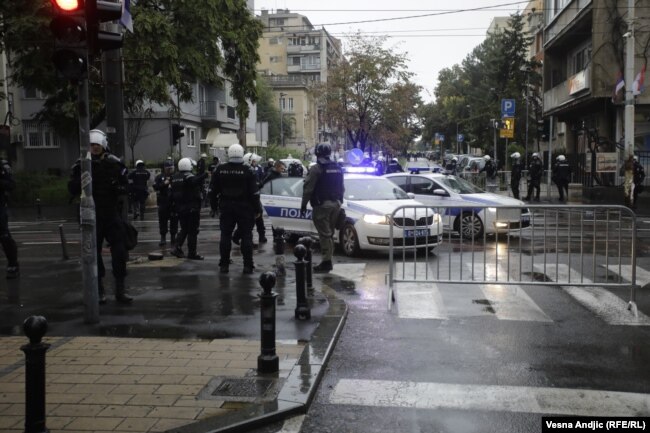 Forca të shtuara të Policisë në Beograd.