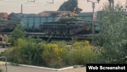 Танки Т-62М в Миллерово, Ростовская область, сентябрь 2022 года