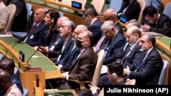 ირანის დელეგაცია გაეროს გენერალური ასამბლეის 77-ე სესიაზე. 2022 წლის 21 სექტემბერი