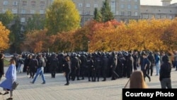 Задържания на протести срещу мобилизацията, Новосибирск, 24 септември 2022 г.