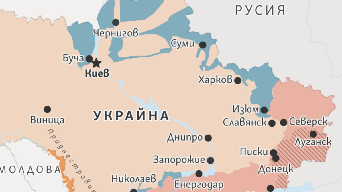 Кой какво контролира в Украйна по данни от 20 септември