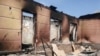 Один из сожженных во время конфликта на кыргызско-таджикской границе домов. 