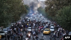 صحنه یی از اعتراضات مردمی در ایران 