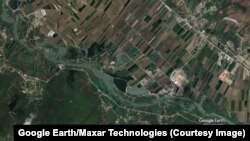 Një tjetër imazh satelitor i Lumit Drini i Bardhë.