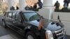 U.S. President Barack Obama walks up the stairs of Air Force One, which is equipped with everything from a mobile hospital to a gourmet kitchen. It can also protect the president against almost any threat, except, it would appear, the common cold.