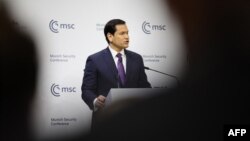 ABŞ Dövlət katibi Marko Rubio 62-ci Münxen Təhlükəsizlik Konfransında çıxış edir.