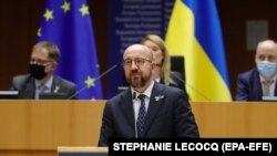 European Council President Charles Michel: "Yet more proof that Russian brutality against the people of Ukraine has no limits." (file photo)