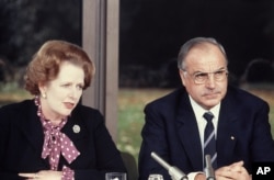Маргарет Тэтчер и Гельмут Коль, 1982 год