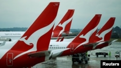 Самолеты Qantas Airlinies в аэропорту Мельбурна. 6 ноября 2020 года.